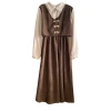 One-piece delivery for 2024 Spring College style leave: Two button-down Polo collar dresses for students, ME1375 Item Picture